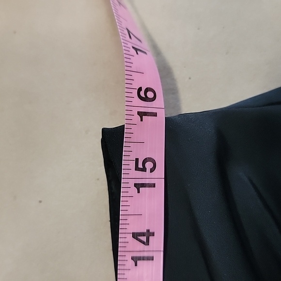 Zara Size L Black Midi Skirt, Ruched Front Side with Gold Decorative Buttons - Picture 6 of 11